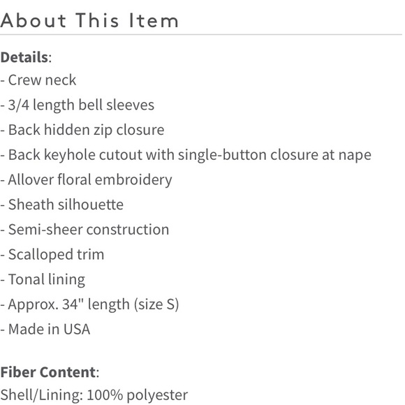 Embroidered Chiffon Mini Sheath Dress - Picture 4 of 4